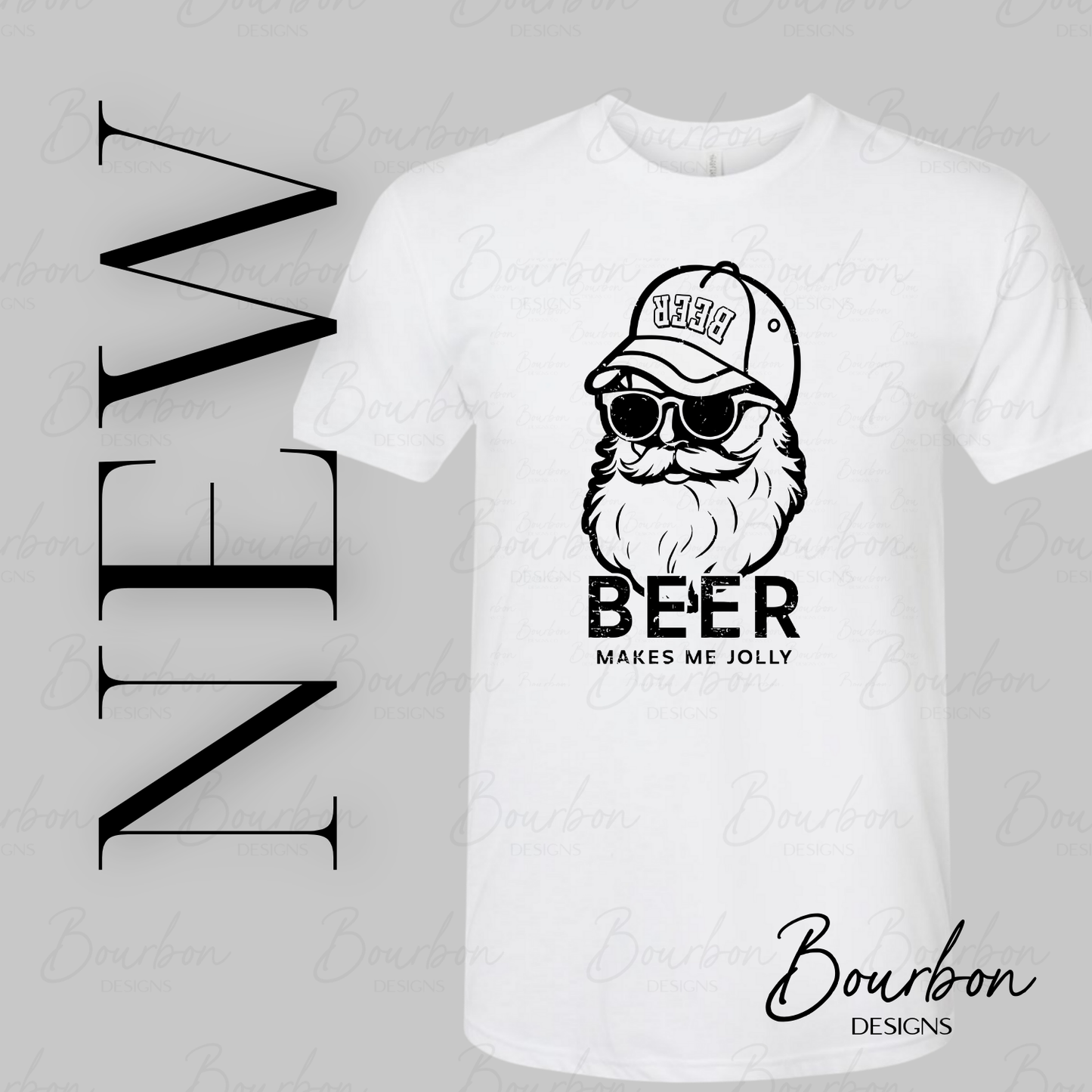 Santa Beer Makes Me Jolly Funny Christmas T-shirt