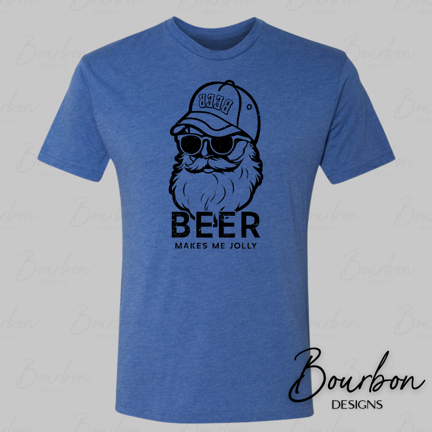 Santa Beer Makes Me Jolly Funny Christmas T-shirt