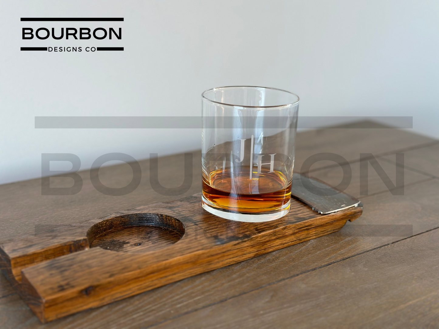 Bourbon Glass and Cigar Holder