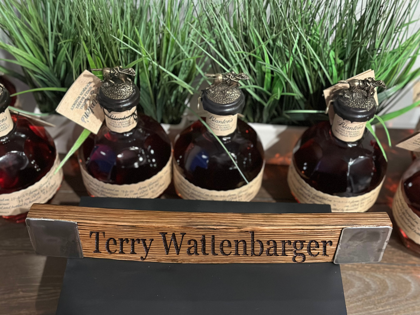 Personalized Engraved Bourbon Barrel Stave Nameplate