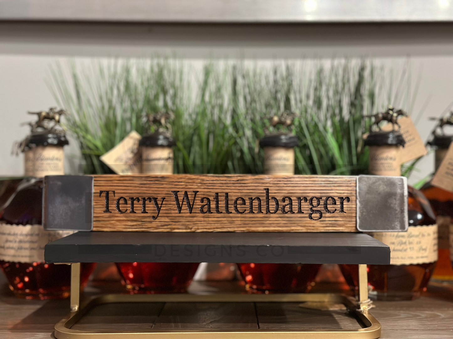 Personalized Engraved Bourbon Barrel Stave Nameplate