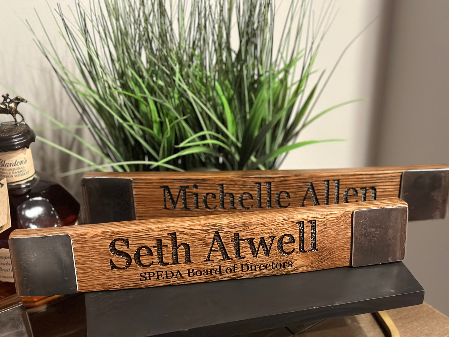 Personalized Engraved Bourbon Barrel Stave Nameplate