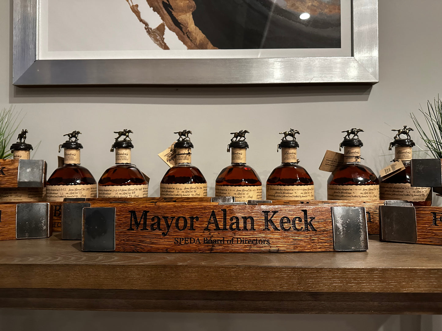 Personalized Engraved Bourbon Barrel Stave Nameplate