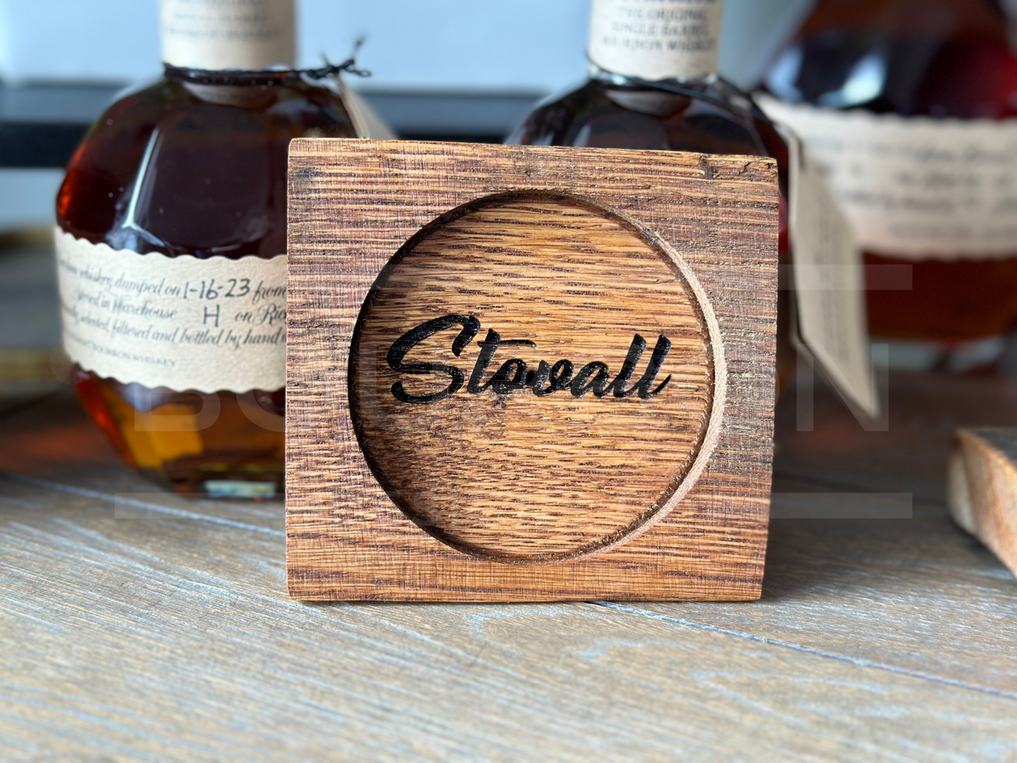 Personalized Bourbon Barrel Stave Coaster