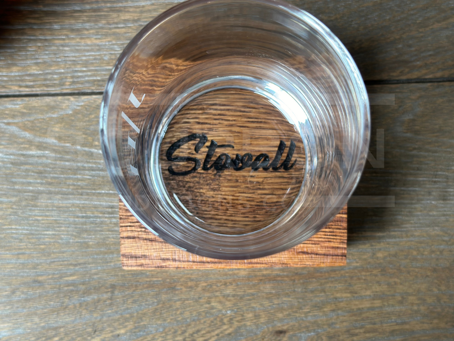 Personalized Bourbon Barrel Stave Coaster