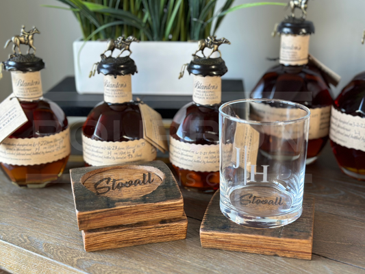 Personalized Bourbon Barrel Stave Coaster